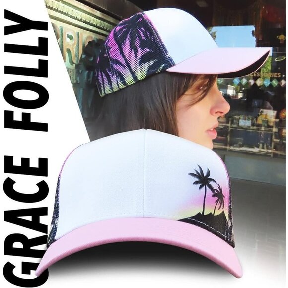 Snapback Baseball Cap for Summer Grace Folly Beach Trucker Hats for Women - Picture 3 of 9